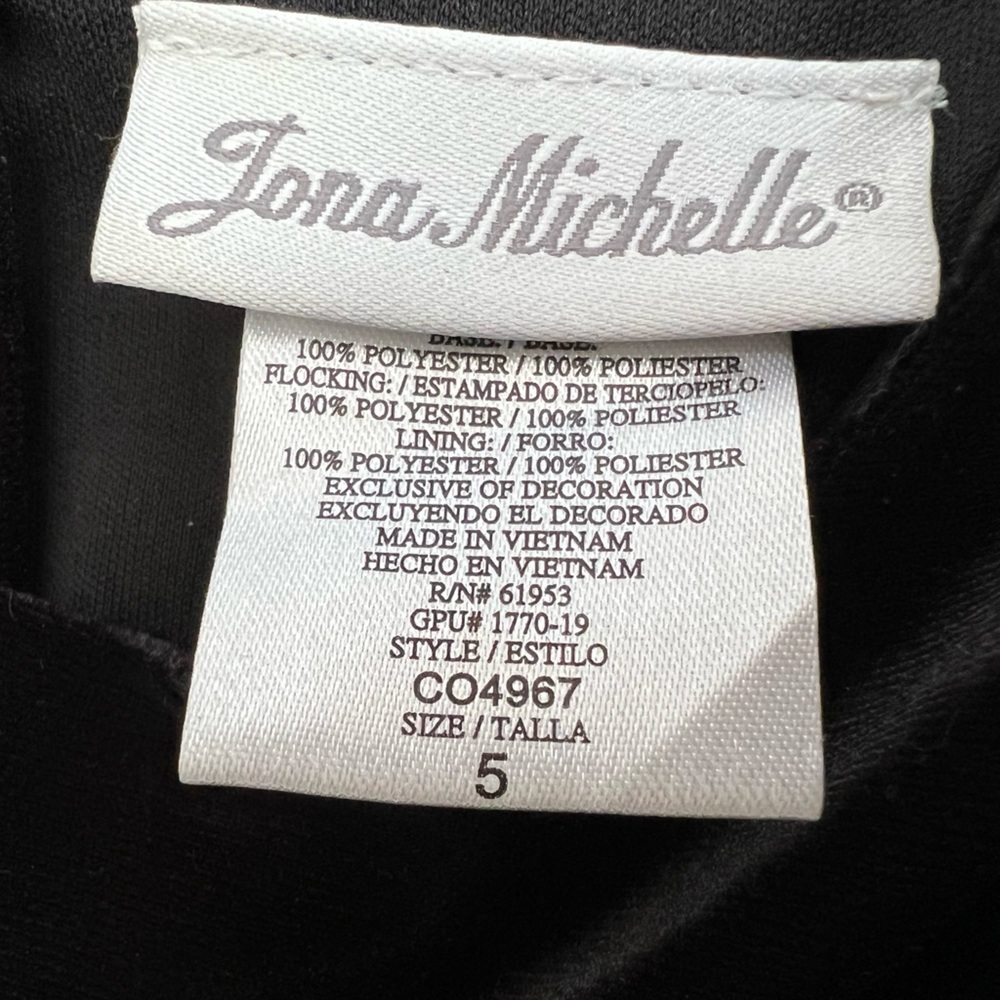NEW !!! Jonah Michelle Girls Formal Party Dress Size: 5 Red / Black - Picture 7 of 9